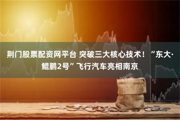 荆门股票配资网平台 突破三大核心技术！“东大·鲲鹏2号”飞行汽车亮相南京