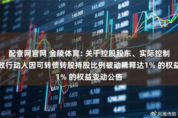 配查网官网 金陵体育: 关于控股股东、实际控制人及其一致行动人因可转债转股持股比例被动稀释达1% 的权益变动公告
